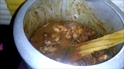 Add some water in mutton